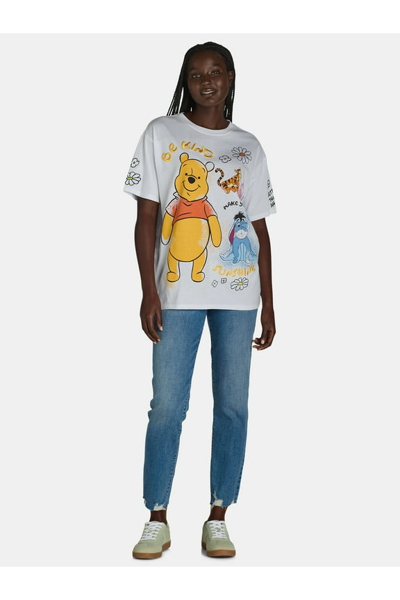 Women's Embroidered Graphic Print T-Shirt, XXS-XXL