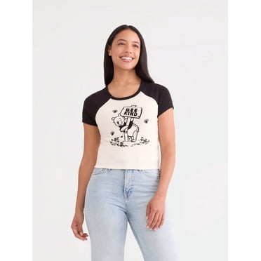 Winnie the Pooh Women’s Graphic Baby Tee, Sizes XXS-XXL