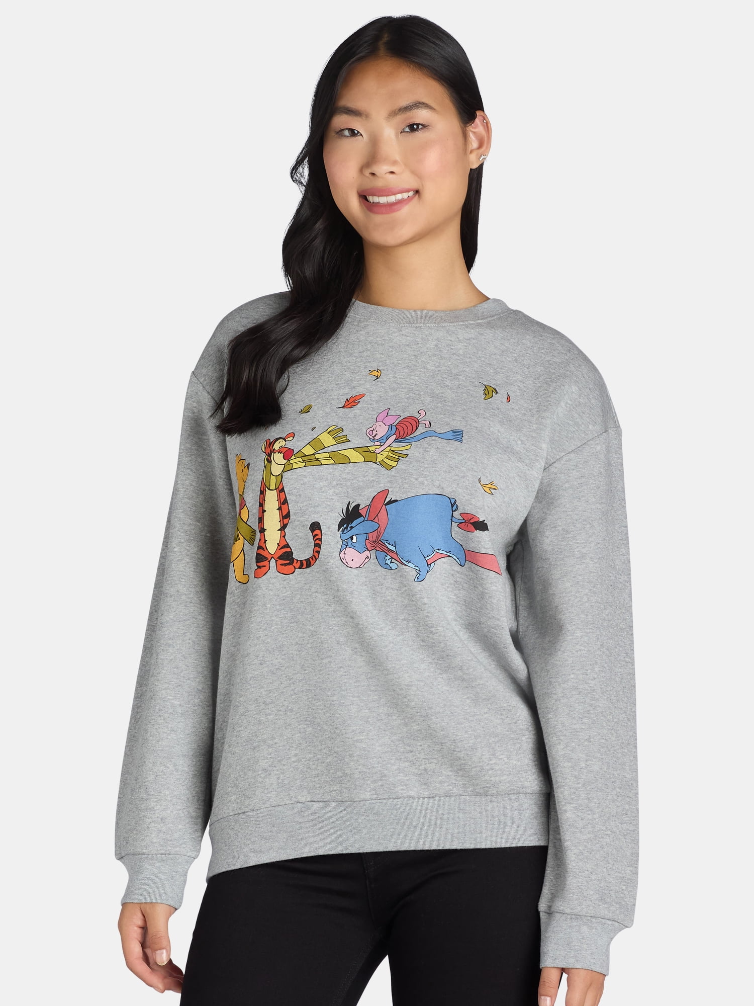 Winnie the Pooh Women's Graphic Sweatshirt with Long Sleeves, Sizes XXS-XXL