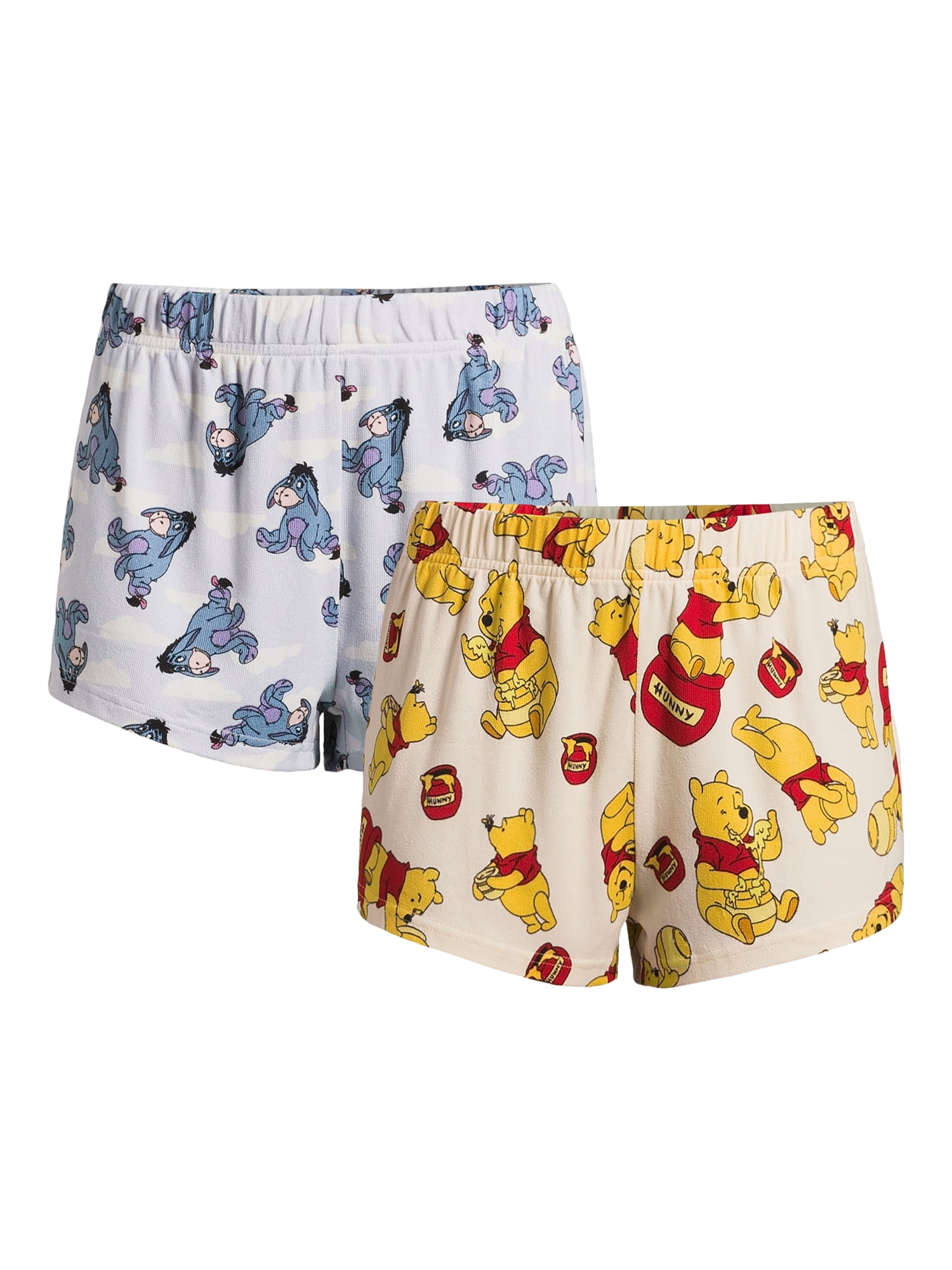 Winnie the Pooh Women's Print Sleep Shorts, 2-Pack, Sizes XS-3X