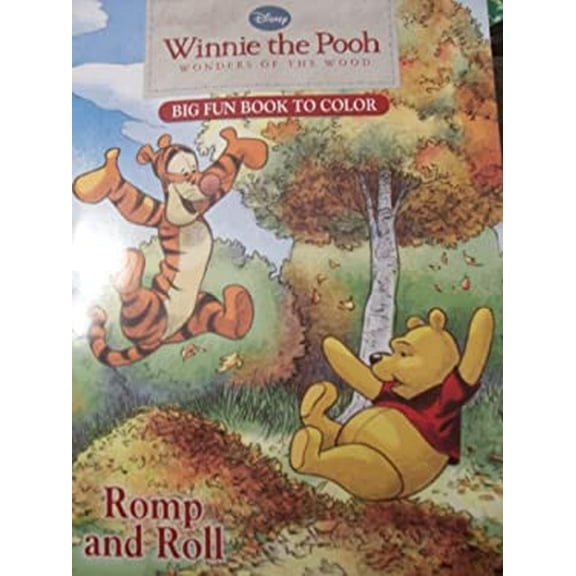 Pre-Owned Winnie the Pooh Wonders of the Wood ~ Romp Roll Big Fun Book to Color by Jeffery Deaver (Paperback) Textbooks English