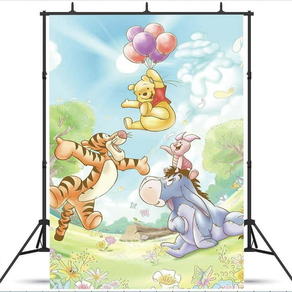 Winnie the Pooh school Background Wall Decor Taspestry Poster Banner Backdrop Party Supplies