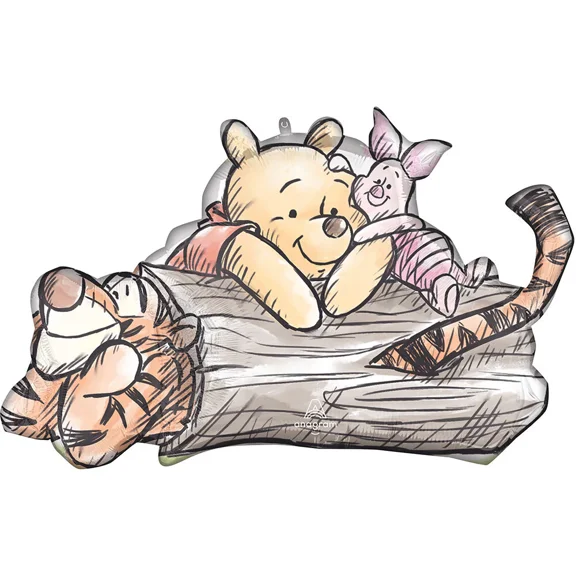 Winnie the Pooh with Piglet and Tigger Classic 31" Mylar Balloon Baby Shower Birthday Party