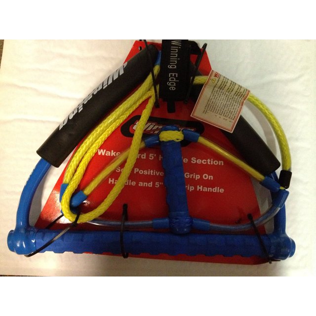 Winning Edge Wakeboard 5' Handle EVA Grip Handle Yellow with Blue