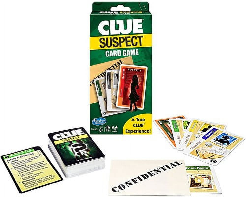 Winning Moves Games USA Clue: Suspect - The Card Game, Card Games, Ages 12+, 8 x 3.8 x 0.7 In, White
