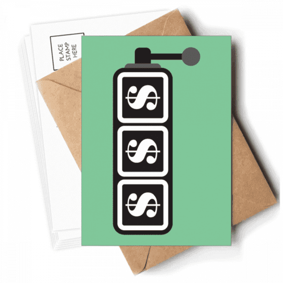 Winning Slot Machine Illustration Pattern Postcards Envelopes Blank Note Cards Mailing