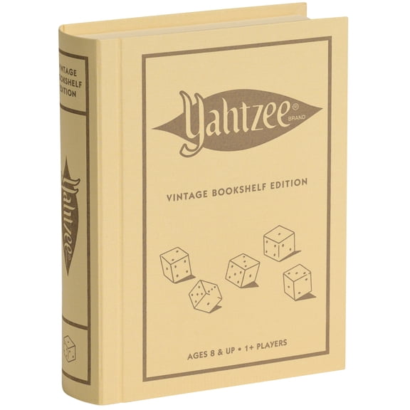 WS Game Company Yahtzee Vintage Bookshelf Edition  |  Classic Dice Game
