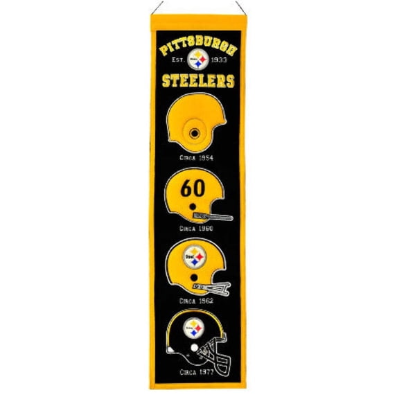 Steelers 8"x32" Wool Banner Heritage