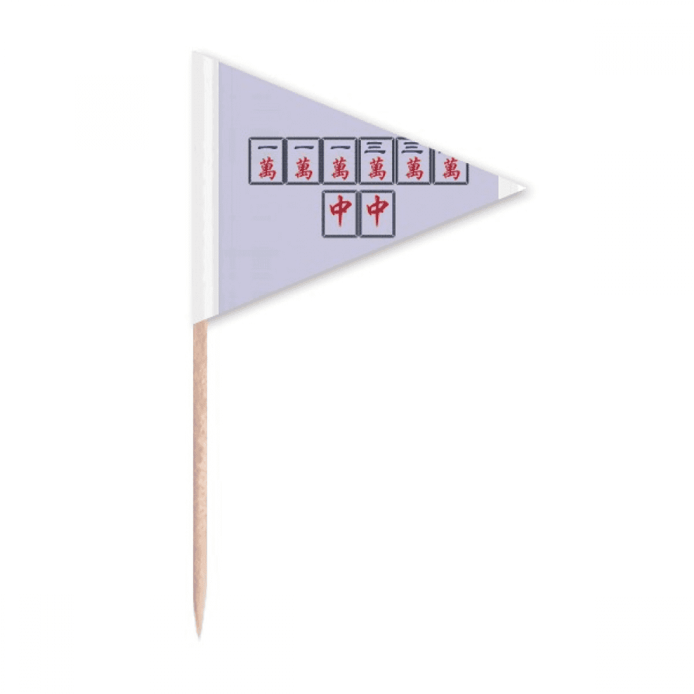 Winning Suit Mahjong Tiles Toothpick Triangle Cupcake Toppers Flag ...