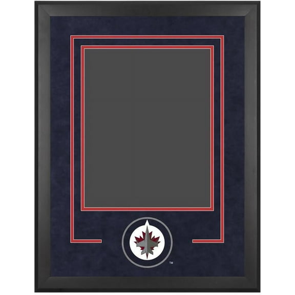 Winnipeg Jets 16" x 20" Vertical Deluxe Suede Setup Frame with Team Logo