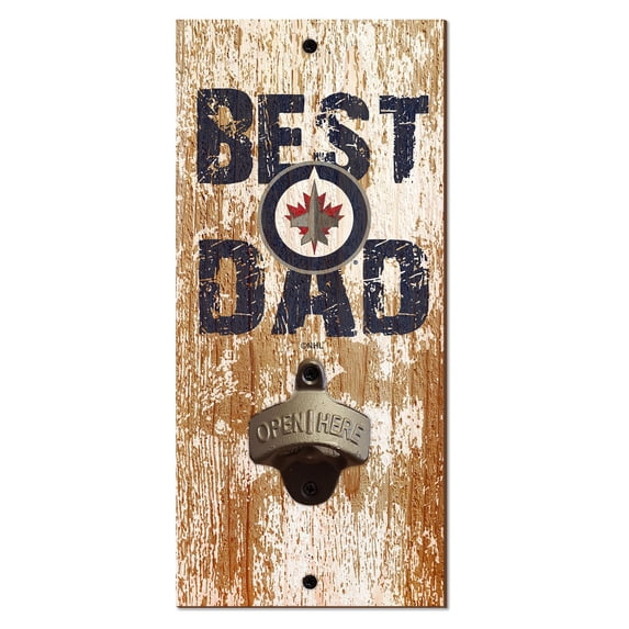 Winnipeg Jets 5'' x 12'' Best Dad Bottle Opener