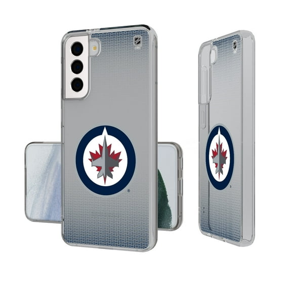 Winnipeg Jets Linen Logo Galaxy Clear Case
