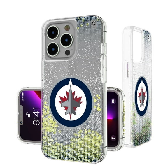 Winnipeg Jets Linen Logo iPhone Glitter Case