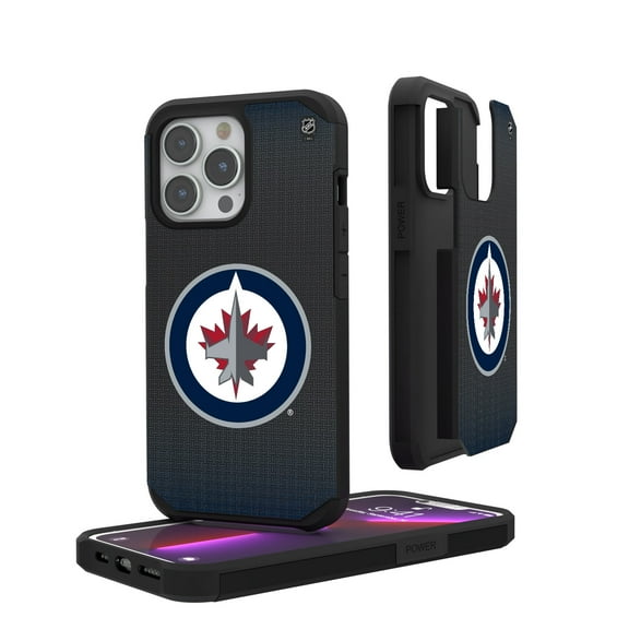 Winnipeg Jets Linen Logo iPhone Rugged Case
