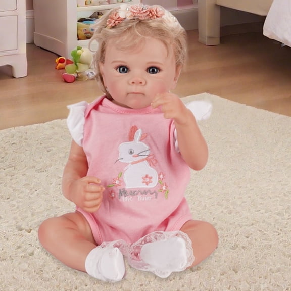 Babesnug Reborn Baby Dolls, 18" Lifelike Baby Girl Dolls Gift Set for 3+ Year Old Kids,Realistic Newborn Baby Dolls with Soft Body with Light Skin