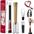 thumbnail image 1 of Wino on the Go Set, 4-in-1 Wine Opening Set with Foil Cutter, Aerator Pourer, Vacuum Stopper, Aluminum Alloy Handle, Air Pressure Wine Cork Remover Opening Set, Holiday Gift Set for Wine Lovers, 1 of 8
