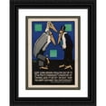 thumbnail image 1 of Winold Reiss 11x14 Black Ornate Wood Framed Double Matted Museum Art Print Titled: Graphic Design for Photo Engravers Convention, Chicago.) (Poster Featuring Cartoon-Like Storks (1915), 1 of 5