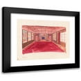 thumbnail image 1 of Winold Reiss 14x12 Black Modern Framed Museum Art Print Titled - Design Drawings for the Theodore Weicker Apartment Building.) (Study for Library (1926), 1 of 5