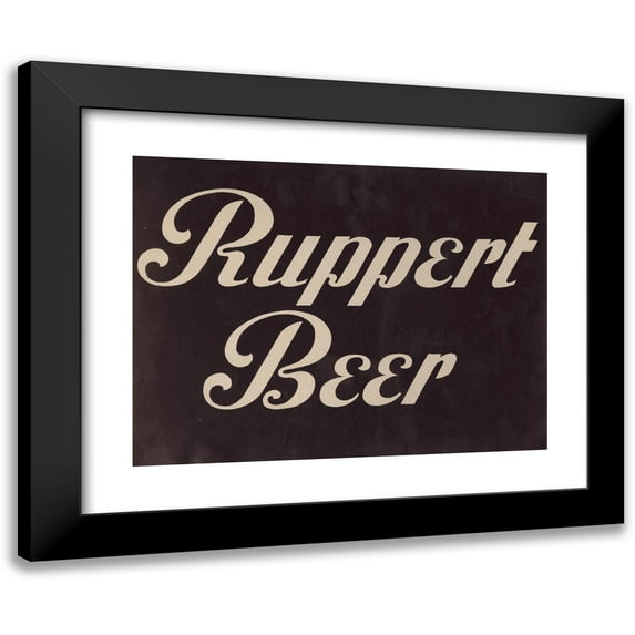 Winold Reiss 18x14 Black Modern Framed Museum Art Print Titled - Stylized Logo for Ruppert Beer (1935)
