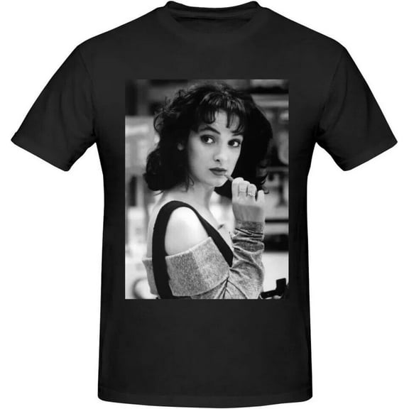 Winona Ryder Short Sleeve T-Shirt Classic Crew Neck Casual