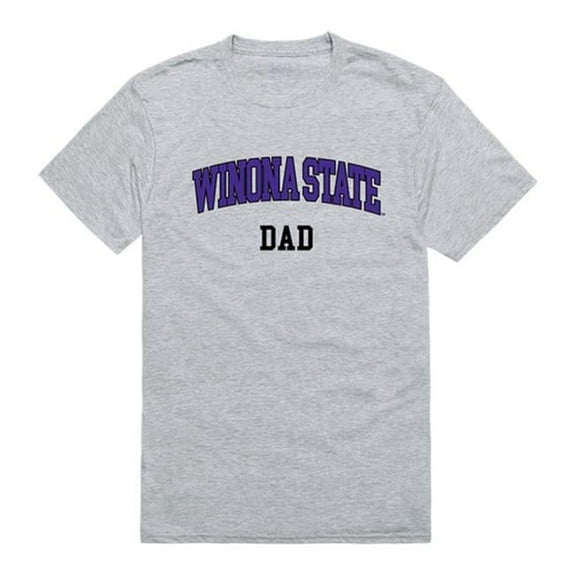 Winona State University College Dad T-Shirt, Heather Grey - 2XL