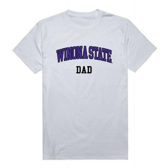 Winona State University College Dad T-Shirt, White - Medium