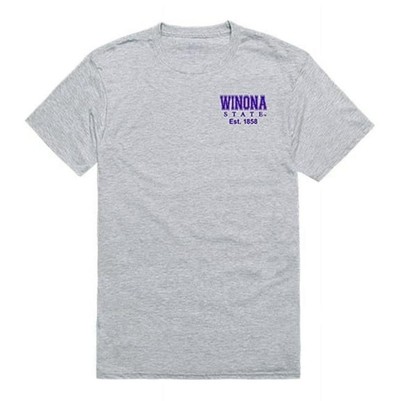 Winona State University Men Practice T-Shirt, Heather Grey - Large