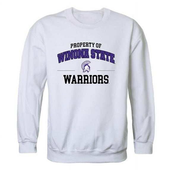 Winona State University Property of Crewneck T-Shirt, White - Small