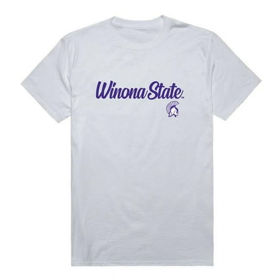 Winona State University Script T-Shirt, White - Extra Large