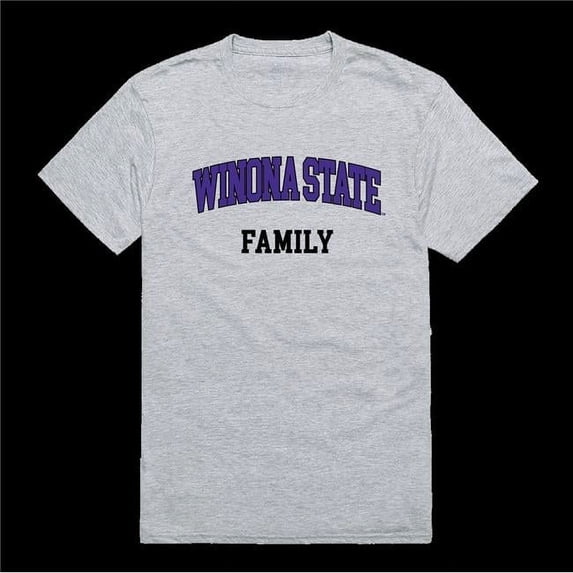 Winona State University Warriors Family T-Shirt, Heather Grey - Medium