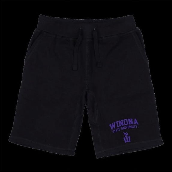 Winona State University Warriors Seal Shorts, Black - 2XL
