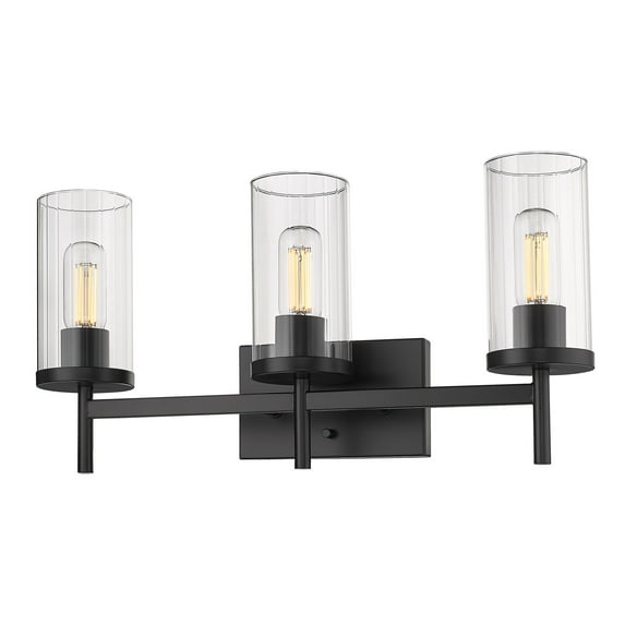 Golden Lighting Winslett 3-light Vanity in Matte Black