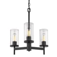 thumbnail image 1 of Golden Lighting Winslett 3-light Chandelier in Matte Black, 1 of 7