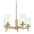 thumbnail image 1 of Winslett 5-Light Steel Chandelier in Brushed Champagne Bronze with Clear Glass, 1 of 7