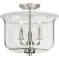 thumbnail image 1 of Winslett Collection Brushed Nickel Three-Light Semi-Flush Convertible, 1 of 2