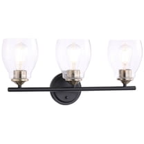 Winsley 3-Light Bathroom Vanity Light in Coal and Stained Brass