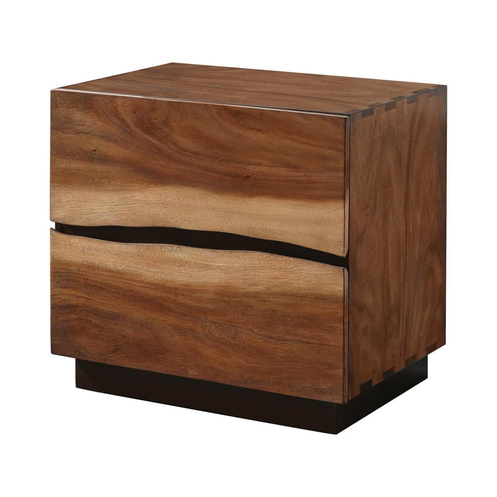 Smokey Walnut and Coffee Bean 2-Drawer Nightstand