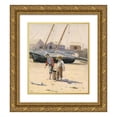 thumbnail image 1 of Winslow Homer 12x14 Gold Ornate Wood Frame and Double Matted Museum Art Print Titled - A Basket of Clams (1873), 1 of 4