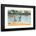 thumbnail image 1 of Winslow Homer 14x11 Black Modern Framed Museum Art Print Titled - Boys Wading (1873), 1 of 5