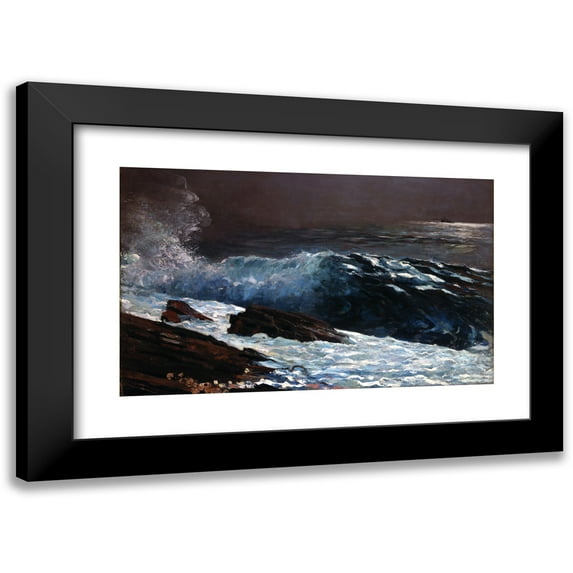 Winslow Homer 14x11 Black Modern Framed Museum Art Print Titled - Sunlight on the Coast