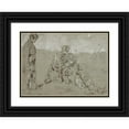 thumbnail image 1 of Winslow Homer 14x11 Black Ornate Wood Framed Double Matted Museum Art Print Titled: Soldier Giving Water to a Wounded Companion (1864), 1 of 5