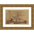 thumbnail image 1 of Winslow Homer 14x11 Gold Ornate Wood Frame and Double Matted Museum Art Print Titled - View of Paris (1867), 1 of 4