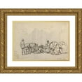 thumbnail image 1 of Winslow Homer 14x11 Gold Ornate Wood Frame and Double Matted Museum Art Print Titled - Yoke of Oxen (1879), 1 of 4