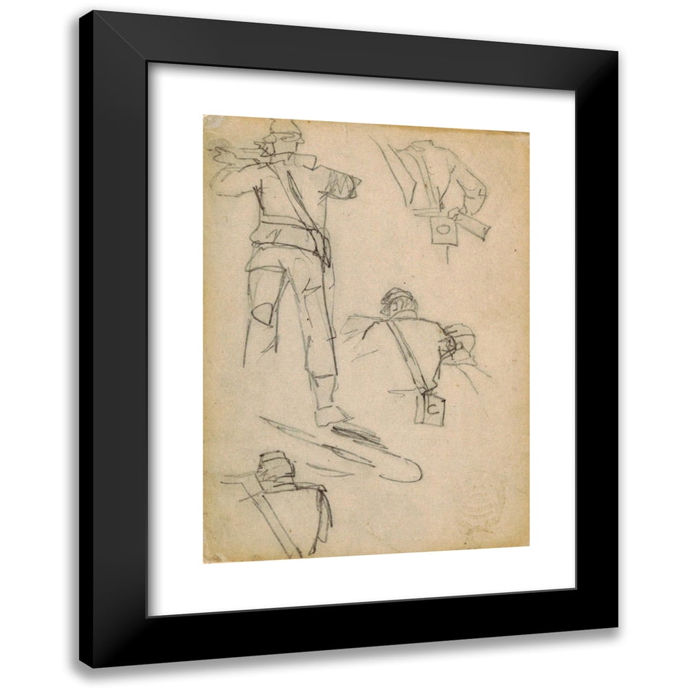 Winslow Homer 14x18 Black Modern Framed Museum Art Print Titled - Study ...