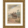 thumbnail image 1 of Winslow Homer 14x18 Gold Ornate Wood Frame and Double Matted Museum Art Print Titled - Two Scouts (1887), 1 of 4
