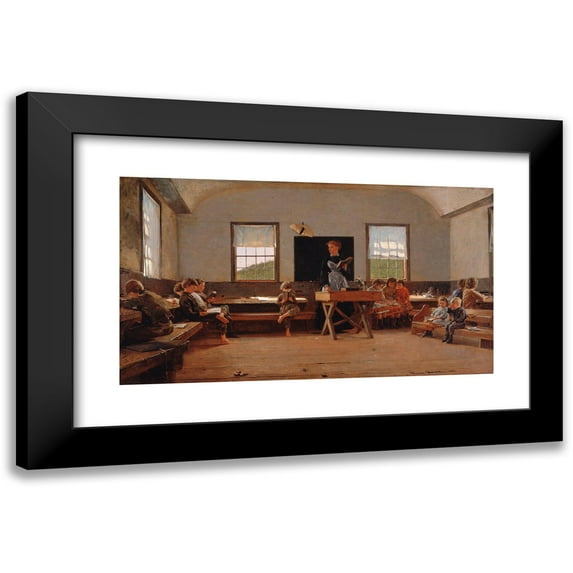 Winslow Homer 18x12 Black Modern Framed Museum Art Print Titled - The Country School (1871)