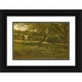 thumbnail image 1 of Winslow Homer 18x13 Black Ornate Wood Framed Double Matted Museum Art Print Titled - Harvest Scene (ca. 1873), 1 of 5