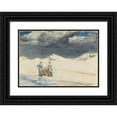 thumbnail image 1 of Winslow Homer 24x18 Black Ornate Framed Double Matted Museum Art Print Titled: Sand and Sky (1887), 1 of 5