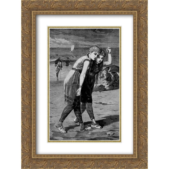 Winslow Homer 2x Matted 20x24 Gold Ornate Framed Art Print 'The Bathers'