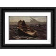 thumbnail image 1 of Winslow Homer 2x Matted 24x18 Black Ornate Framed Art Print 'Nebelwarnung (The Fog Warning)', 1 of 2